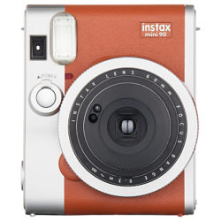 Fujifilm Instax Mini 90 Instant Camera with 10 Shots of Film, Built-In Flash & Hand Strap Tan